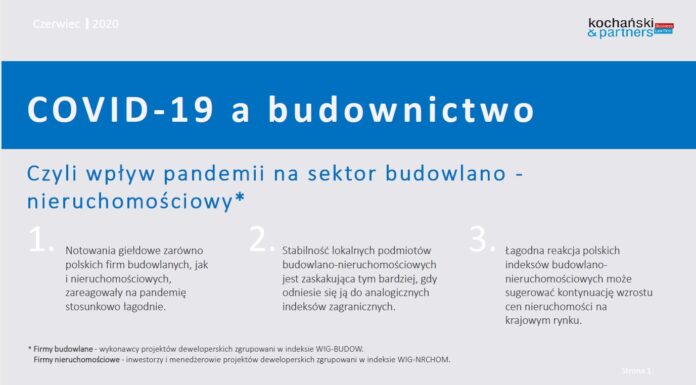 COVID-19 a budownictwo – wpływ pandemii na sektor budowlano-nieruchomościowy sektor budowlano-nieruchomościowy