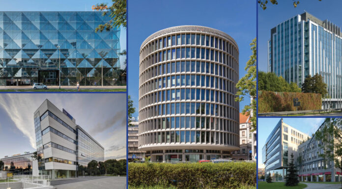 Biurowce z portfela PineBridge Benson Elliot i Sharow Capital z zielonymi certyfikatami PineBridge Benson Elliot Sharow Capital